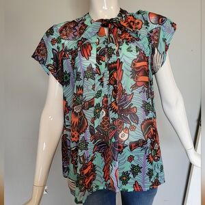 Iron Fist Kokomoan Bow Blouse, VGUC, Size S